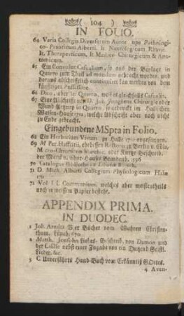 Appendix Prima.