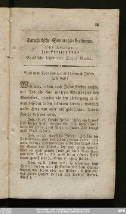 25ste Lection. (5te Fortsetzung.) Christliche Lehre vom Sohne Gottes.