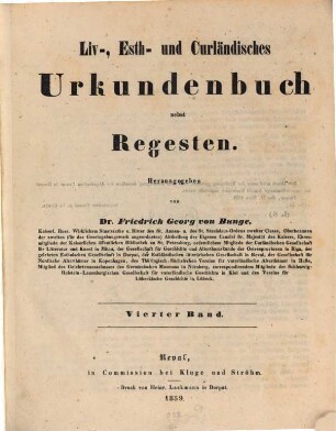 Liv-, est- und kurländisches Urkundenbuch : nebst Regesten, [1. Abteilung]. 1394-1413