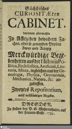 2.1731: Curiosa Saxonica