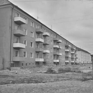 Blick auf die Neustadt von Lübbenau. : Wid na Nowe město Lubnjowa.