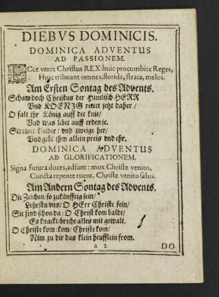 Diebus Dominicis.