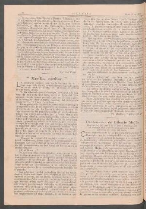 Centenario de liborio Mejía : Discurso del Dr. José J. de la Roche, presidente del H. concejo municipal de Rionegro, en el inauguración del busto del héroe.