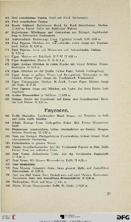 Fayencen (Nr. 480-514)