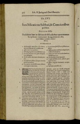 Tit. XVI. De Sanctisicatione Sabbati, & Concionibus publicis.