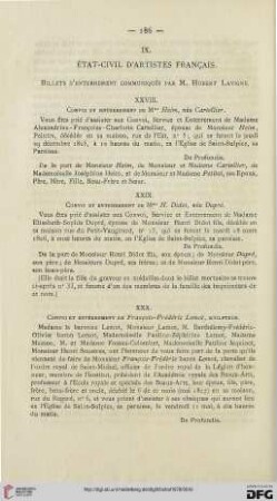 4: État-civil d'artistes français, [6] : billets d'enterrement