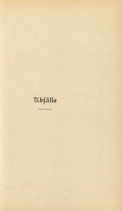 Abfälle