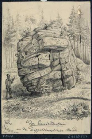 Der Einsiedlerstein in der Dippoldiswalder Heide