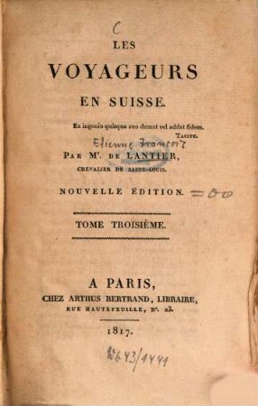 Les voyageurs en Suisse, 3
