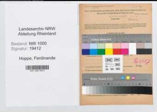 Entnazifizierung Ferdinande Hoppe, geb. 27.07.1909 (Lehrerin)