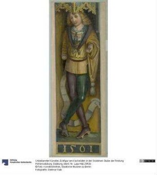 Eckfigur am Kachelofen in der Goldenen Stube der Festung Hohensalzburg, Salzburg