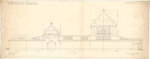 Pfann, Paul; Nürnberg; Landesausstellung 1906, Kunstausstellungsgebäude - Südseite (Aufriss)