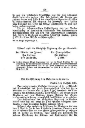 Ausführung der Besoldungsnovelle : [A. Behörden und Beamte]