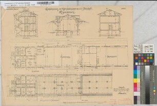 Erweiterung des Güterschuppens auf Bahnhof Hohenlimburg, Blatt 1: Grundrisse, Schnitte, M. 1:100 Stnr.: 51, Hga, Bunr.: 3, Blnr.: 1