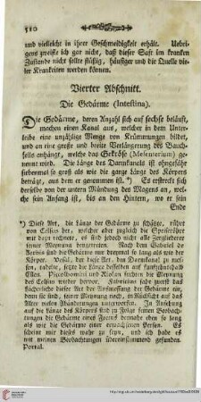 Vierter Abschnitt: Die Gedärme (Intestina)