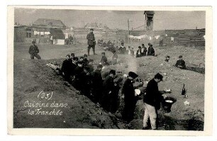 Bilder aus dem Kriegsgefangenenlager Amberg: Nr. 25: Cuisine dans la Tranchée