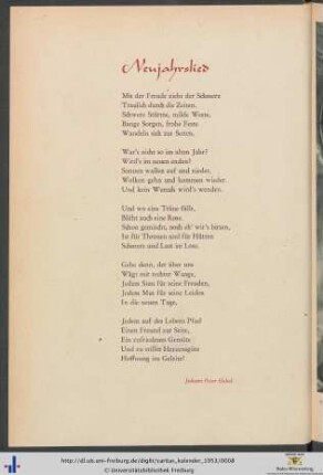 Neujahrslied.