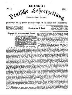 Gedanken über deutsch-nationale Bildung