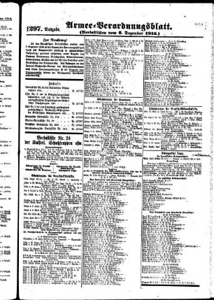 1297.Ausgabe. Mittwoch, 6. Dezember 1916