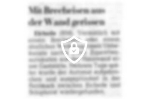 Mit Brecheisen aus der Wand gerissen
