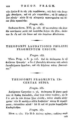 Theopompi Fragmenta Incertae Sedis.