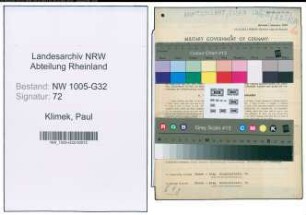 Entnazifizierung Paul Klimek , geb. 01.12.1887 (Zollsekretaer)