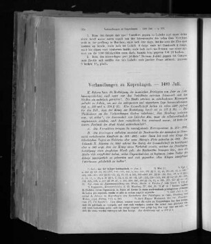 Verhandlungen zu Kopenhagen. - 1489 Juli.