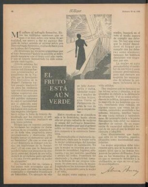 El fruto está aún verde