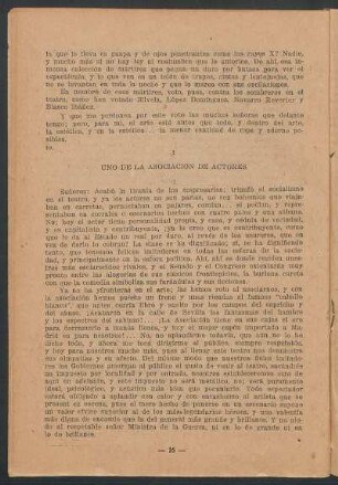 Uno de la asociación de actores