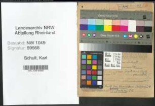Entnazifizierung Karl Schult , geb. 05.02.1901 (Landwirt)