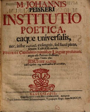 Institutio poetica