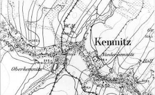 Bernstadt auf dem Eigen-Kemnitz. Meßtischblatt, Sekt. Löbau, 1884