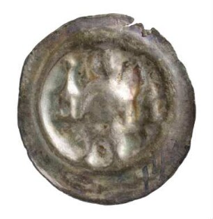 Münze, Brakteat, Ende 13. Jh.