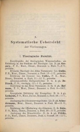 Verzeichnis der ... an der Universität Leipzig zu haltenden Vorlesungen. 1890, SS