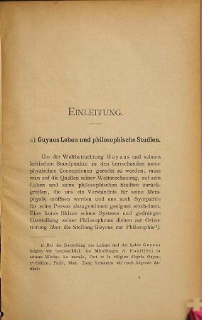Guyaus metaphysische Anschauungen