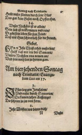 Am vierzehenden Sontag nach Trinitatis ...