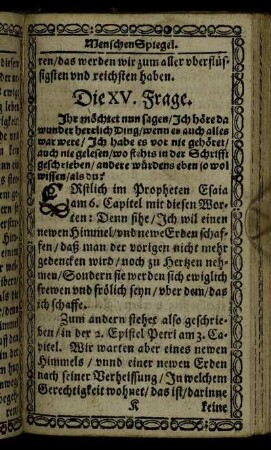 Die XV. Frage. - Die XIX. Frage.