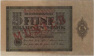 5 Billionen Mark - Muster