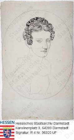 Hill, Friedrich Jakob (1758-1846) / Porträt einer Frau, Brustbild in Medaillon