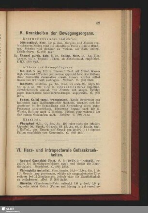 V. Krankheiten der Bewegungsorgane