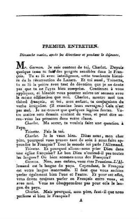 Premier entretien