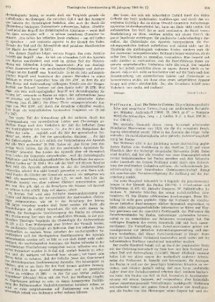 914-915 [Rezension] Hoffmann, Paul, Die Toten in Christus