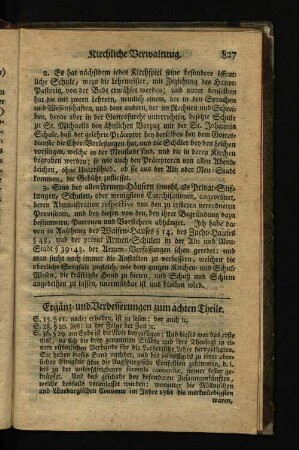 Ergänz- und Verbesserungen zum achten Theile.