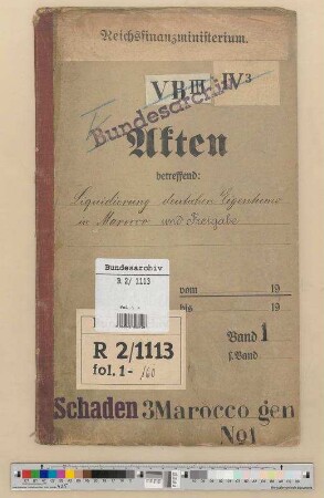 Liquidierung und Freigabe deutschen Eigentums in Marokko