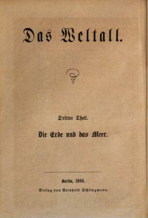 Die Erde und das Meer : illustrirte physische Geographie