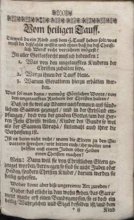 [Der kleine Catechismus oder verkürzter Underricht christlicher Lehr]