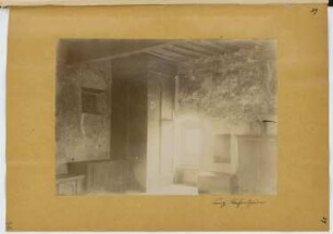 Burg Reifenstein, Freienfeld bei Sterzing: Detailansicht vom Grünen Saal (aus: Skizzen- und Fotoalbum 13)