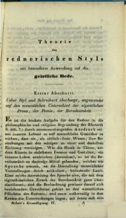 Die Theorie der Beredsamkeit : mit besonderer Anwendung auf die geistliche Beredsamkeit in ihrem ganzen Umfang dargestellt, 3,2. Die Theorie der rednerischen Schreibart und des äusseren Vortrags : mit besonderer Hinsicht auf geistliche Reden dargestellt und an Beispielen erläutert