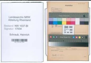 Entnazifizierung Heinrich Schraub , geb. 14.07.1898 (Vollziehungsbeamter)
