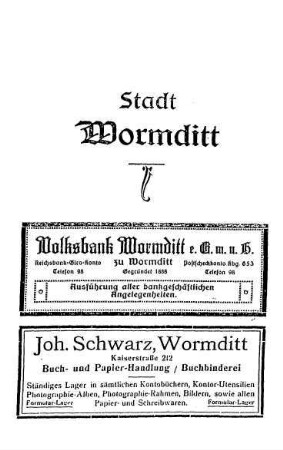 IV. Stadt Wormditt